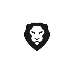 lion head vector icon logo design