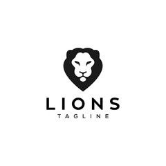 lion head vector icon logo design