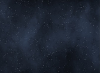 Night shining starry sky, blue space background with stars, cosmos