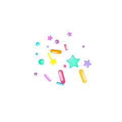 Sprinkles grainy. Cupcake donuts, dessert, bakery