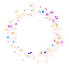 Social media marketing, Communication concept.