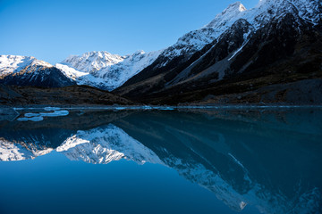 Fototapeta na wymiar New Zealand Alps Glacier Mountains