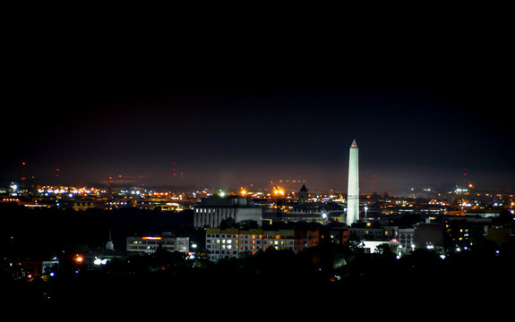 Washington Monument At night from Virginia