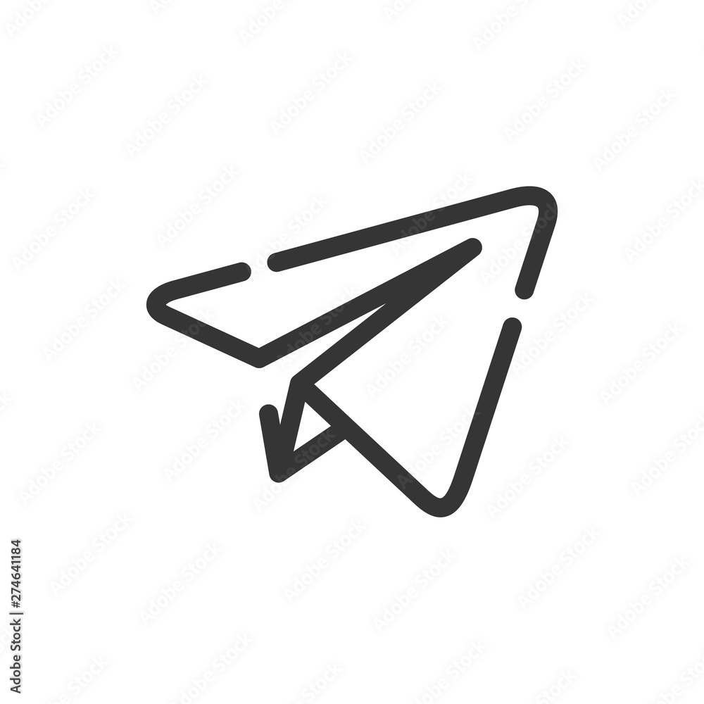 Poster send social media icon template black color editable. send social media symbol flat vector sign isol
