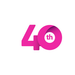 40 Year Anniversary Celebration Vector Template Design Illustration