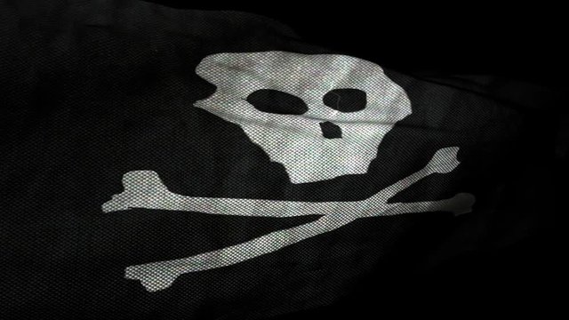 Pirate flag animation, jolly roger