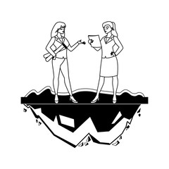 female engineers workers avatars characters