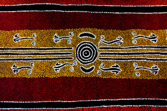 Indigenous Australian Art Dot Painting Background