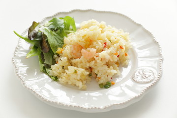 Shrimp and paprika fried rice Pilaf