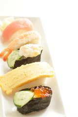 Japanese food, assorted gourmet sushi