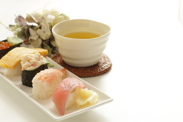 Japanese food, assorted gourmet sushi