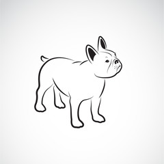 Obraz na płótnie Canvas Vector of bulldog design on white background. Pet. Animals. Dog logo or icon. Easy editable layered vector illustration.