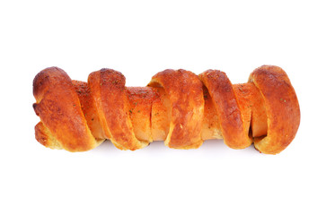 Hot dog on the white background