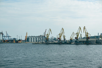 ship in port of barcelona