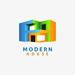 Modern house logo design