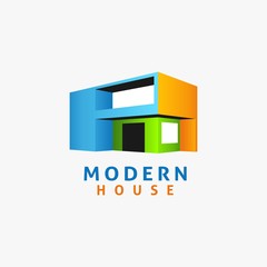 Modern house logo design