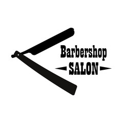 Razor on a white background, barbershop, male salon, vector