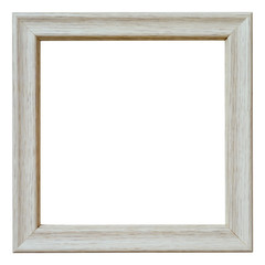 白塗り　木の正方形　フレーム