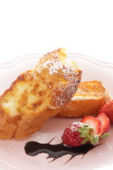 Homemade strawberry and French toast