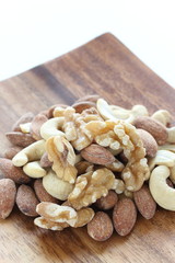 Mixed nuts, walnut and almond