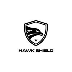 hawk shield logo design