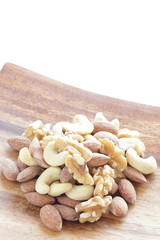 Mixed nuts, walnut and almond