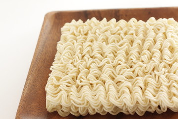 Asian food, dried ramen noodles