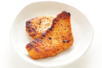 japanese food, miso marinated sword fish