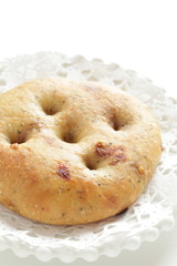 Italian bread, foccacia for breakfast image