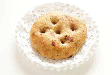 Italian bread, foccacia for breakfast image