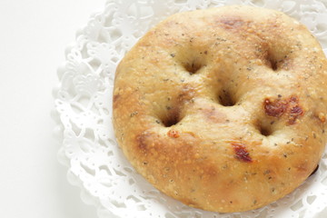 Italian bread, foccacia for breakfast image