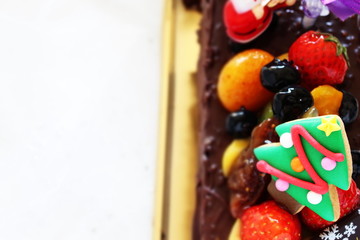 Christmas holiday, chocolate cake