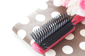 No brand hair brush on cloth for beauty image