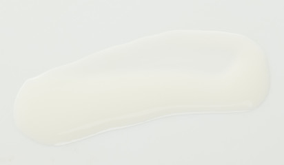 White glossy paint stroke