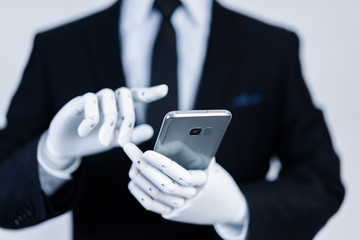 robot with smart phone