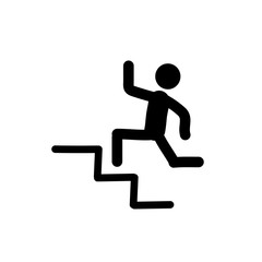 Fototapeta na wymiar man running on white background, man running in stairways