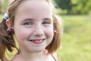Cute happy girl outdoor