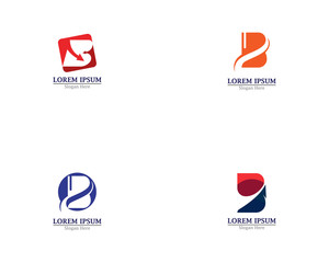 Creative B letter logo business template vector