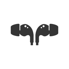 Wireless earphones icon template black color editable. Wireless earphones symbol Flat vector sign isolated on white background. Simple logo vector illustration for graphic and web design.