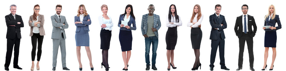 Obraz premium group of successful business people isolated on white