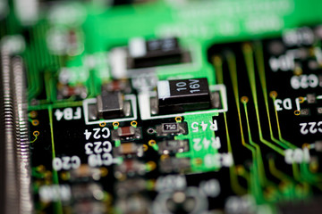 Fototapeta na wymiar Abstract,close up of Mainboard Electronic computer background. (logic board,cpu motherboard,Main board,system board,mobo)