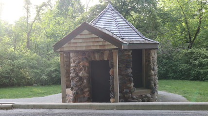 old wooden house in the forest