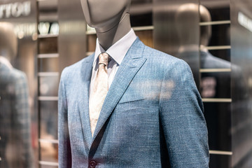 luxury suit in shopping mall