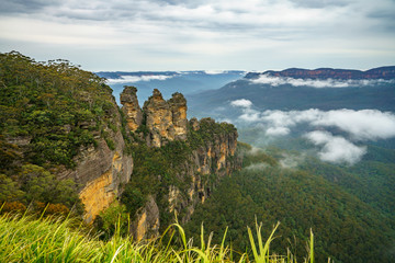 three sisters from echo point in the blue mountains national park, australia