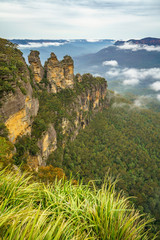 three sisters from echo point in the blue mountains national park, australia