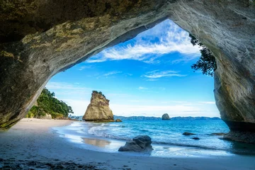 Fototapete Cathedral Cove Blick von der Höhle bei Cathedral Cove, Coromandel, Neuseeland 50