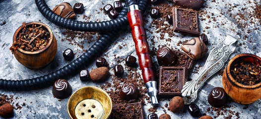 Tobacco shisha with chocolate flavor