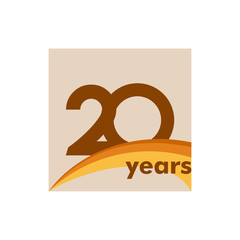 20 Year Anniversary Celebration Vector Template Design Illustration
