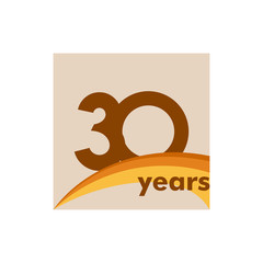 30 Year Anniversary Celebration Vector Template Design Illustration