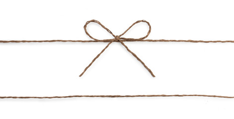 String twine rope bow isolated on white. - Powered by Adobe